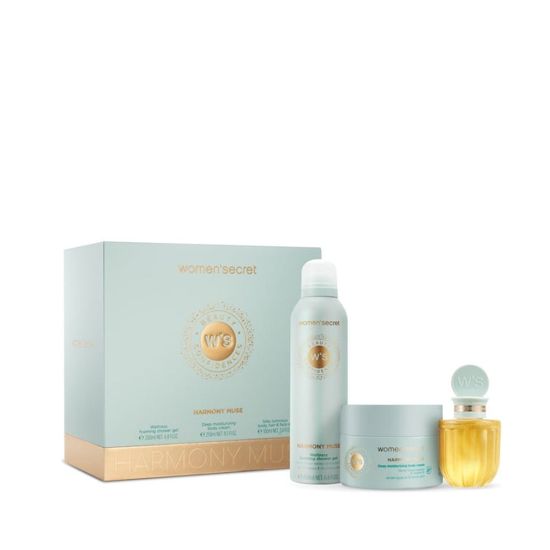 Set Women Secret Beauty Confidence Harmony Muse FG 200ml + Body Cream 250ml + Body Oil 100ml - Farmacias Arrocha