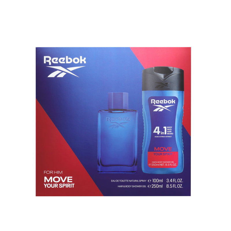 Set Reebok Move Your Spirit for Him EDT 100ml + SG 250ml