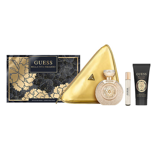 Set Guess Bella Vita Paraiso 100ml EDP + 15ml TS + 100ml BL + Pouch - Farmacias Arrocha