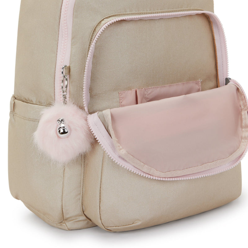 Mochila Gold Shimmer Kipling Seoul Bts P Ac Backpacks - Farmacias Arrocha