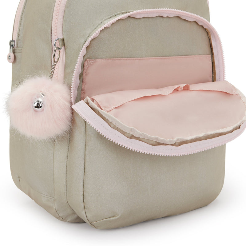 Mochila Gold Shimmer Kipling Seoul Xl Backpacks - Farmacias Arrocha