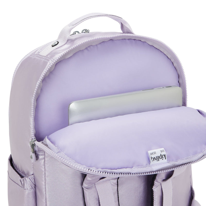 Mochila Lilac Moon Metallic Kipling Seoul Xl Backpacks - Farmacias Arrocha