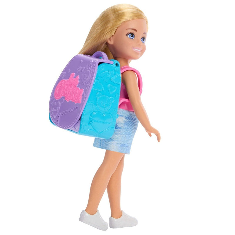 Barbie Chelsea Muñeca con Mochila Desplegable y Accesorios - Farmacias Arrocha