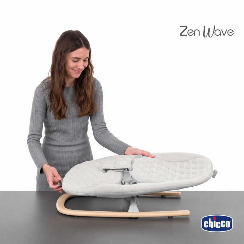 Bouncer Zen Wave Wooden Grey Chicco - Farmacias Arrocha