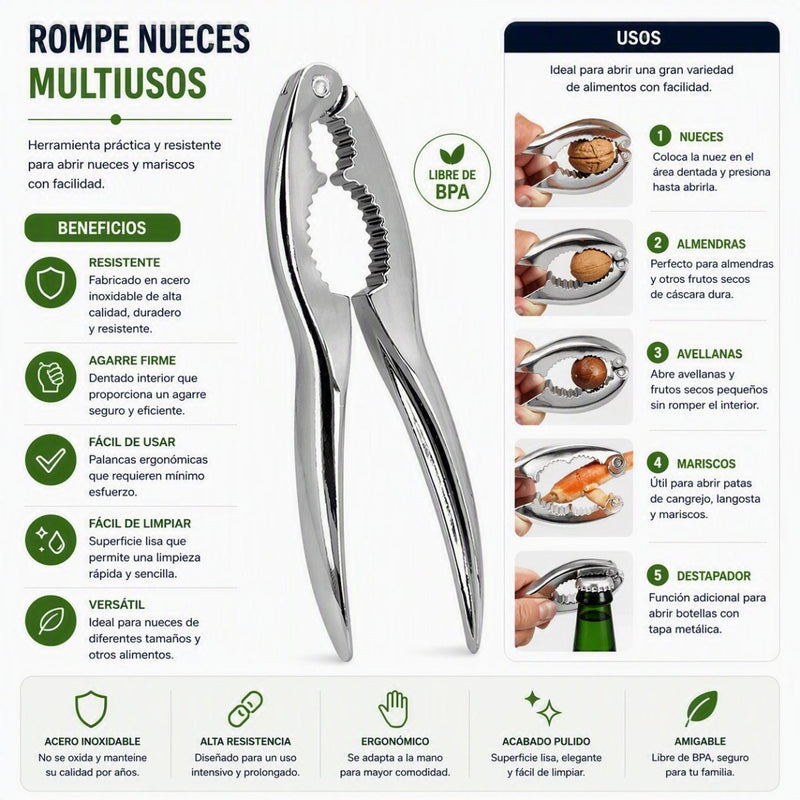 Cascanueces cromado. - Farmacias Arrocha
