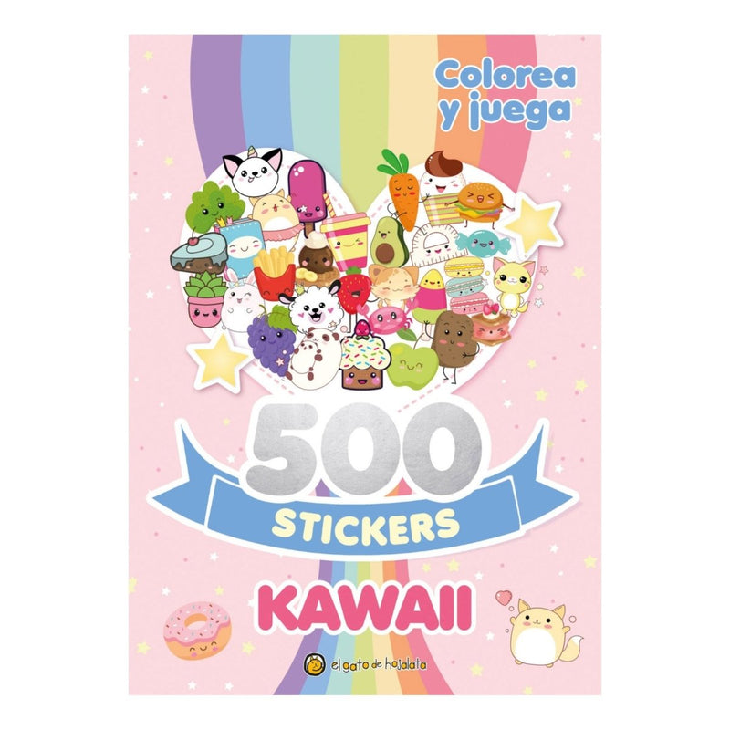 Colorea y Juega: Kawaii 500 Stickers - Farmacias Arrocha