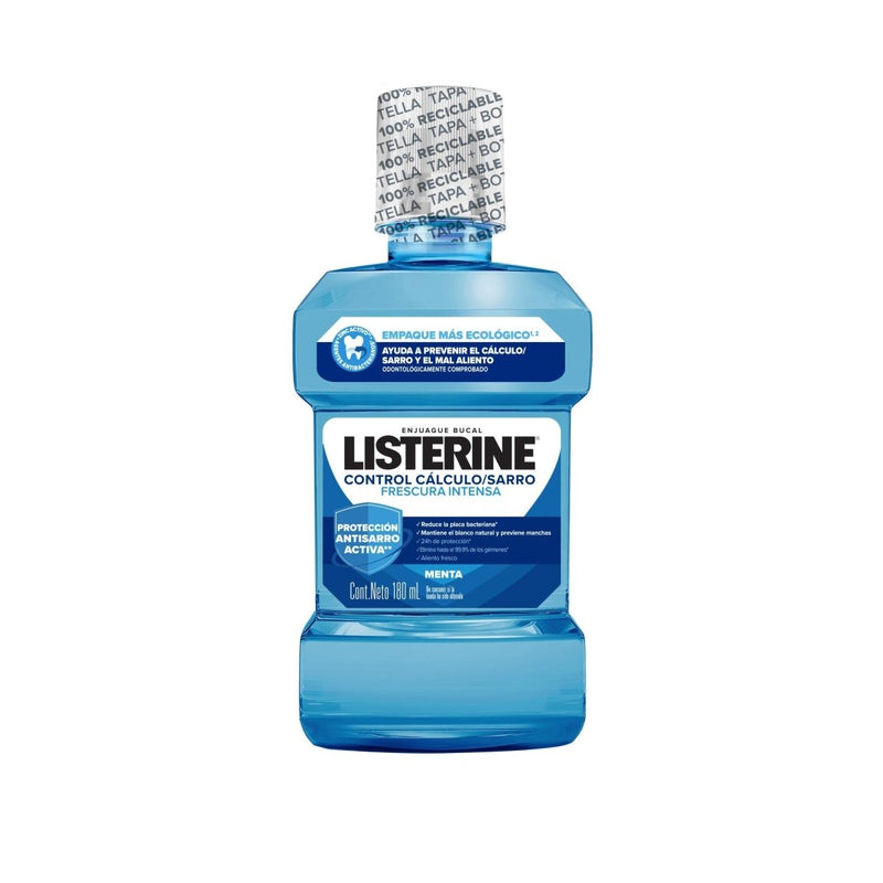 Enjuague Bucal LISTERINE® Control Cálculo/Sarro Frescura Intensa 180mL - Farmacias Arrocha