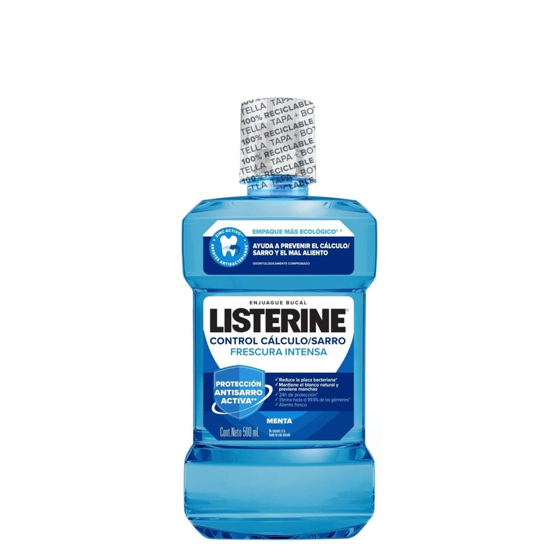 Enjuague Bucal LISTERINE® Control Cálculo/Sarro Frescura Intensa 500mL - Farmacias Arrocha