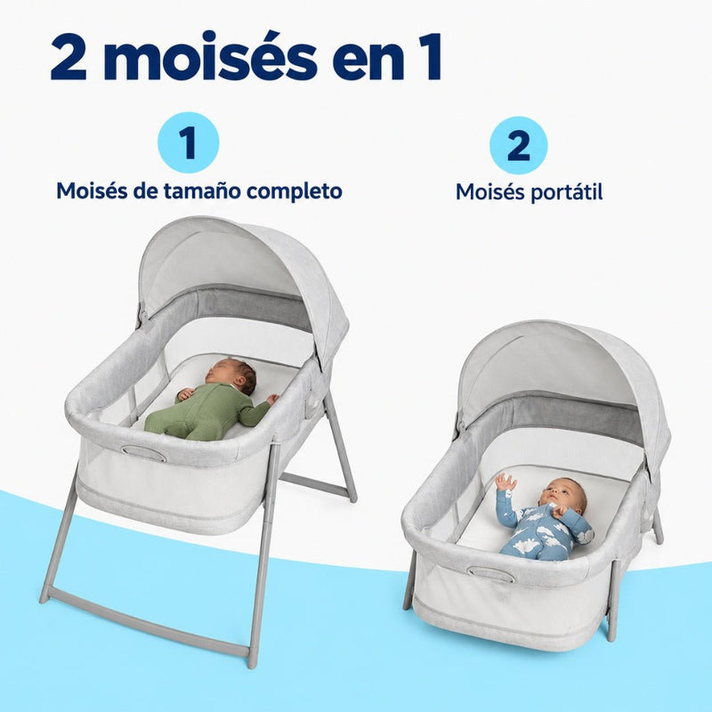Graco Moisés Portátil 2 en 1 DreamMore Gris - Farmacias Arrocha