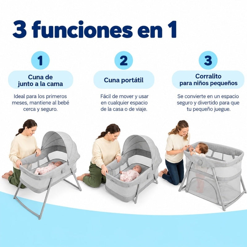 Graco Moisés Portátil y Corral 3 en 1 DreamMore - Farmacias Arrocha
