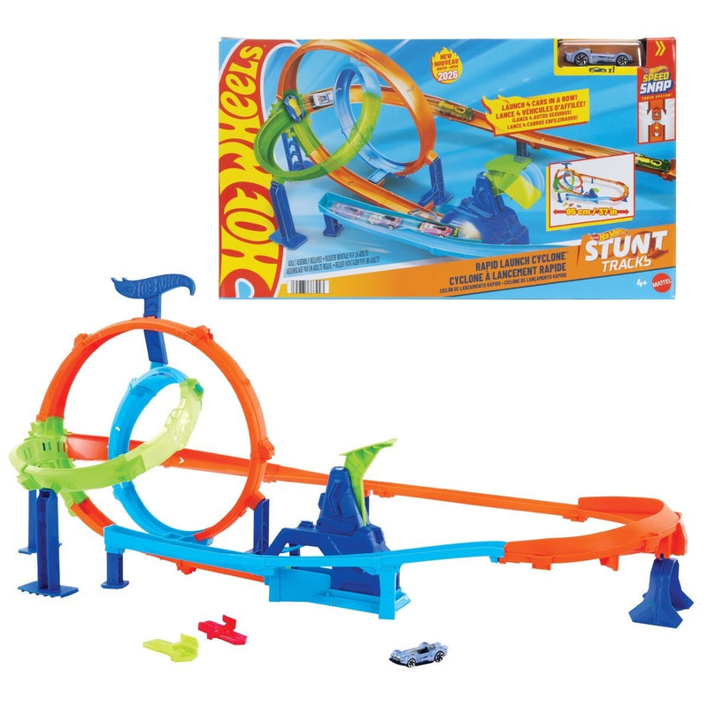 Hot Wheels Pista de Acrobacias Ciclón Lanzamiento Rápido - Farmacias Arrocha