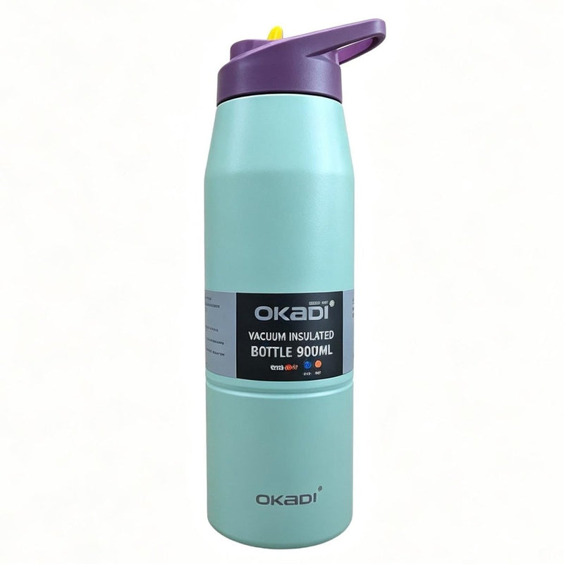 OKADI Botella Deportiva 900 ml con Boquilla Práctica - Farmacias Arrocha