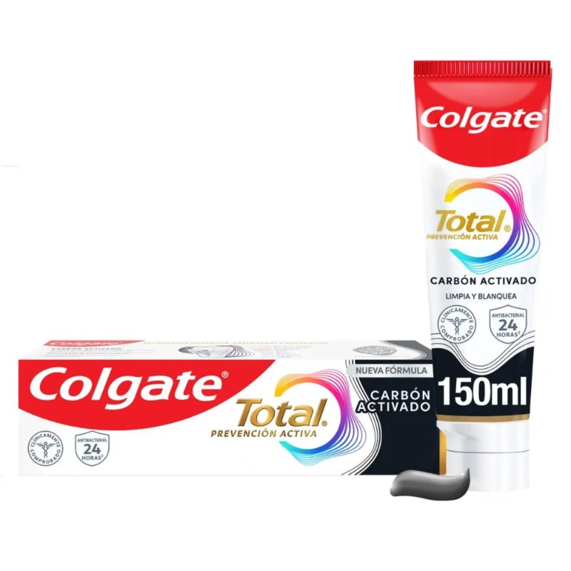 Pasta Dental Colgate Total 12 Carbón Activado 150Ml - Farmacias Arrocha