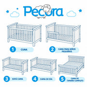 Pecora Cuna Convertible 5 en 1 con respaldar - Farmacias Arrocha