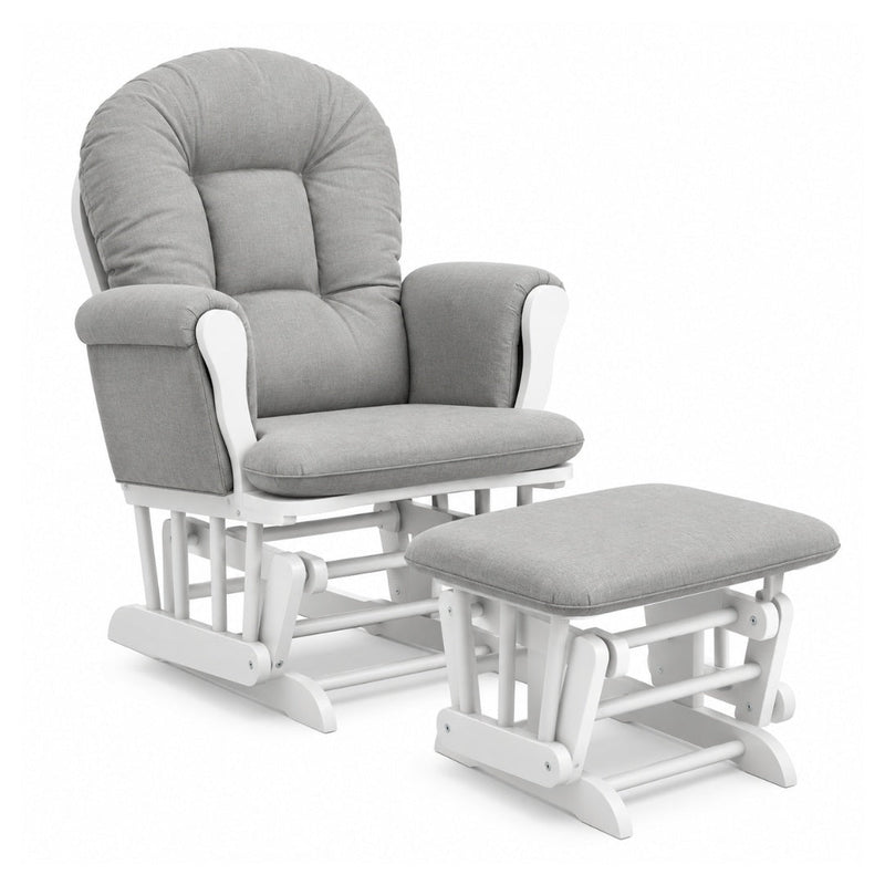 Pecora Rocking Chair White With Grey Cushion - Farmacias Arrocha