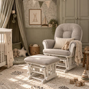 Pecora Rocking Chair White With Grey Cushion - Farmacias Arrocha