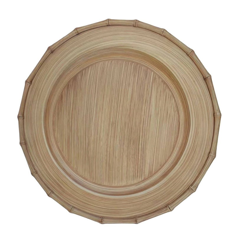 Plato Base Decorativo con Diseño de Bambú de 33 cm - Farmacias Arrocha