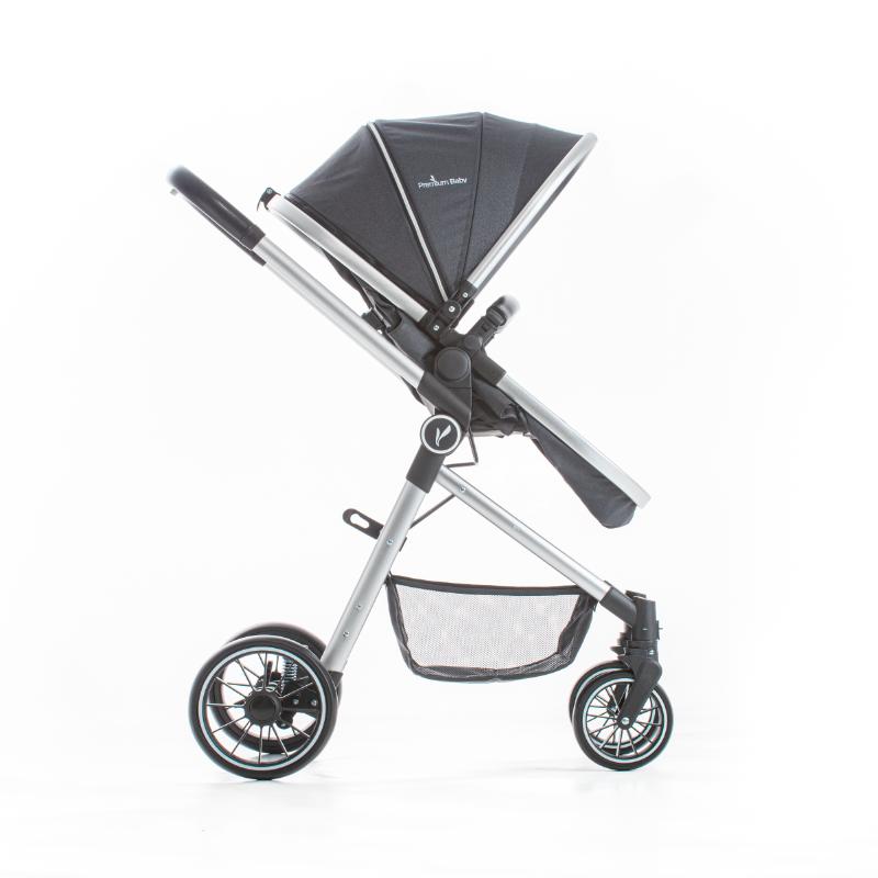 Premium Baby Coche 3 En 1 Mike Negro-Plateado - Farmacias Arrocha