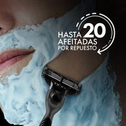 Repuesto para Máquina de afeitar Gillette Mach3 Carbono con 3 hojas, 2 uds - Farmacias Arrocha