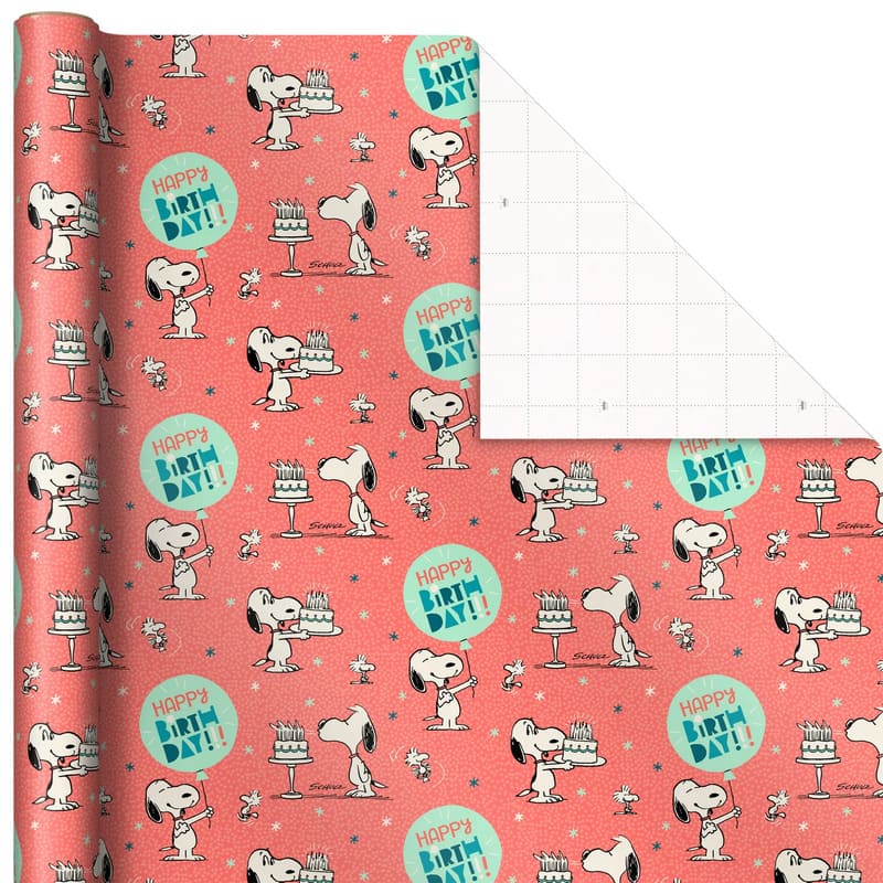 Hallmark Papel De Regalo Peanuts Snoopy Happy Birthday 25Ft² - Farmacias Arrocha