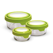 Kitchen Classics Set de 3 Recipientes De Vidrio Con Tapa - Farmacias Arrocha