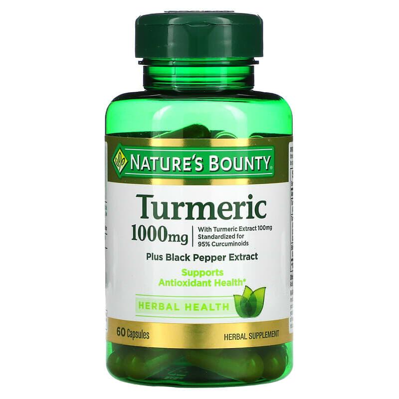 Nature's Bounty Turmeric Plus Black Pepper Extract 1.000 mg - Farmacias Arrocha