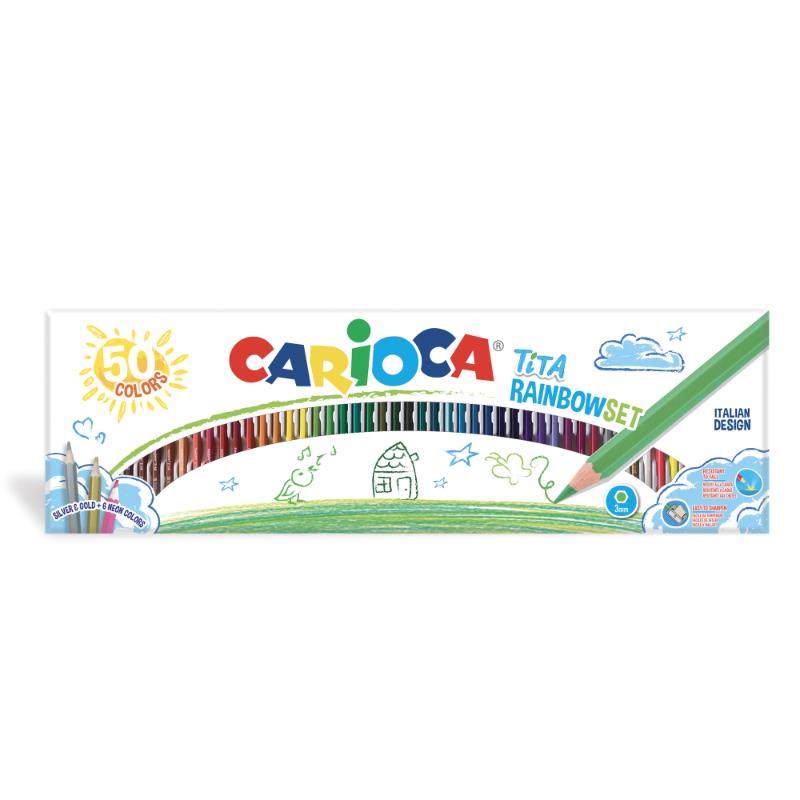 Carioca Tita Rainbow Box 50Pcs Colored - Farmacias Arrocha