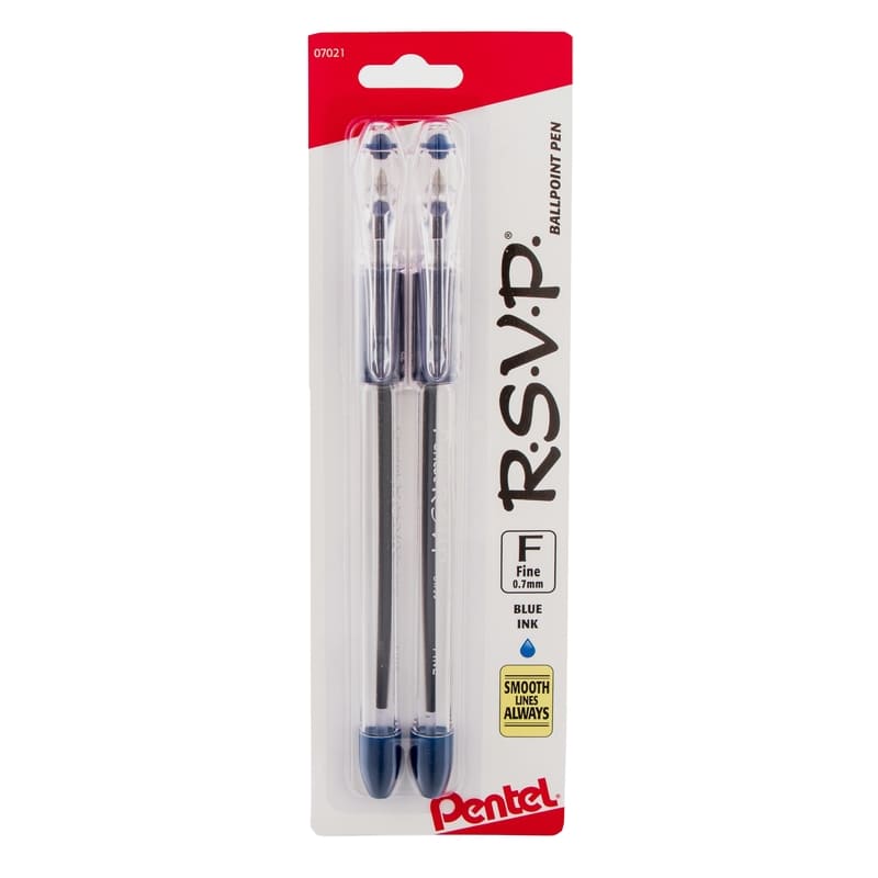 Pentel Boligrafo Rsvp En Blister 2 Piezas Azul - Farmacias Arrocha