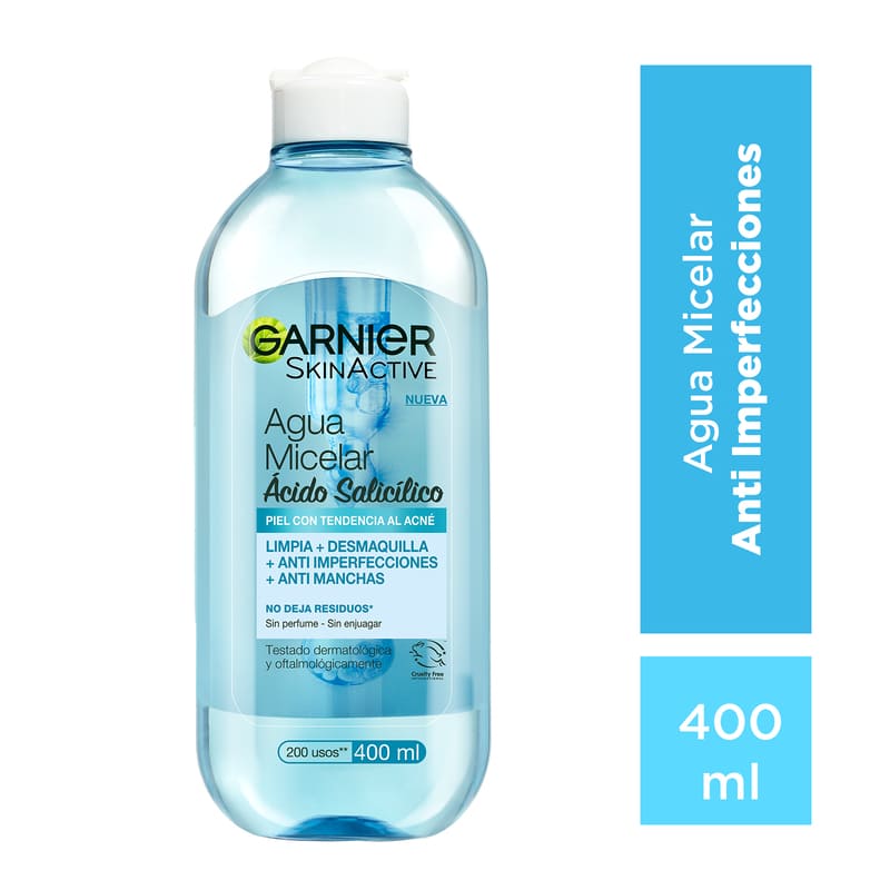 Agua Micelar Anti Imperfecciones Express Aclara tratamiento concentrado (Ácido Salicílico + Vitamina C) 400ml - Farmacias Arrocha