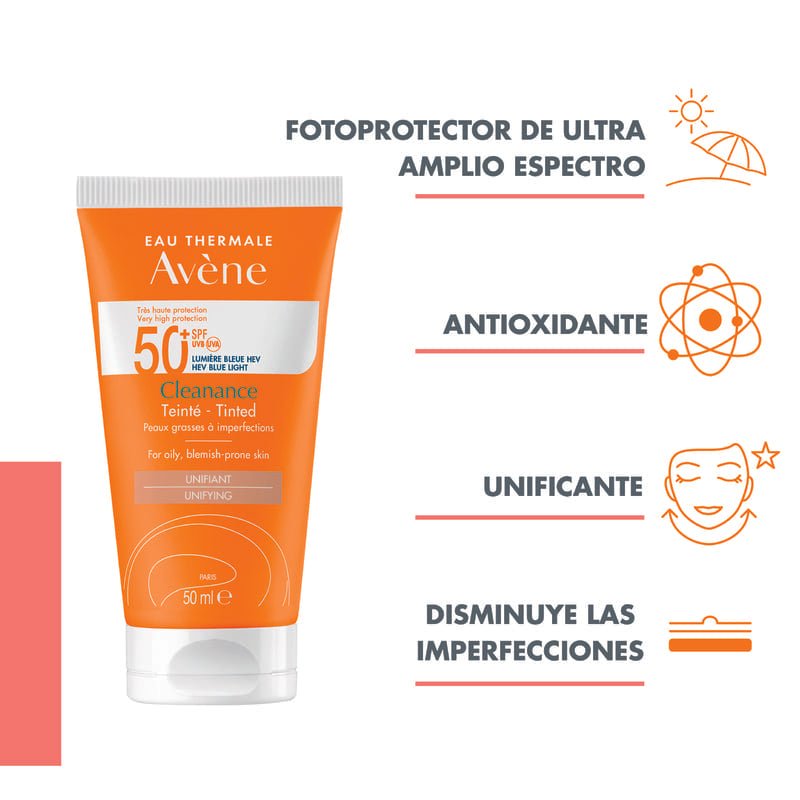 Avene Cleanance Spf50+ Triasorb Con Color - Farmacias Arrocha