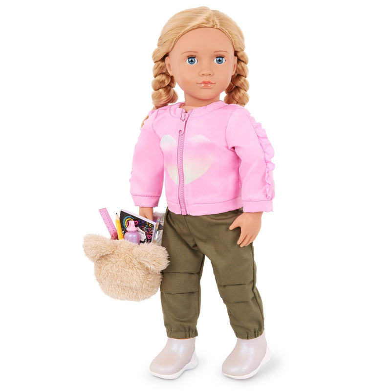 Set de Chaqueta y Mochila Rosa para Muñeca de 18” - Farmacias Arrocha