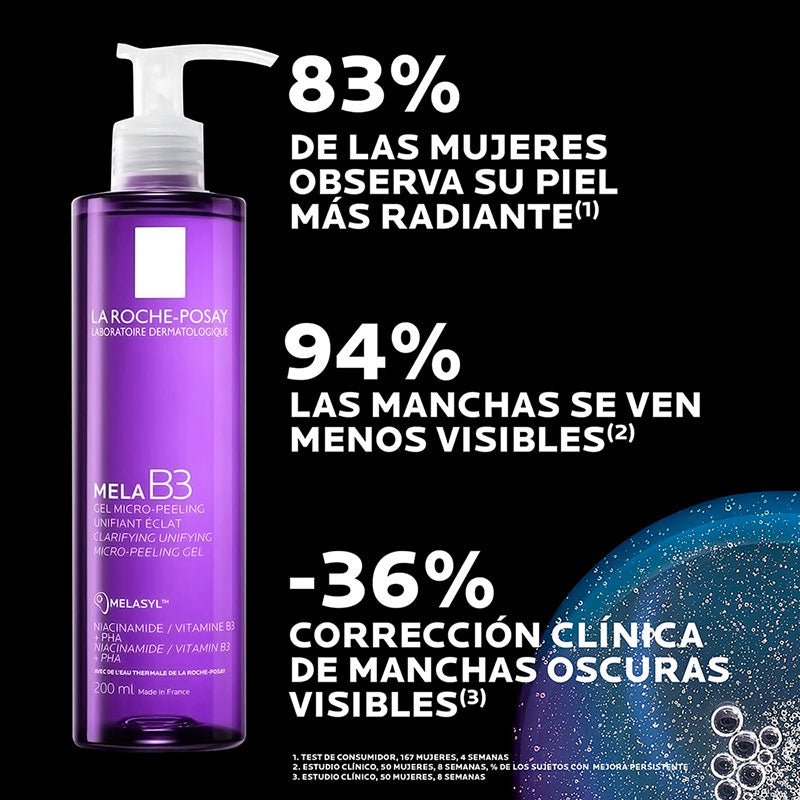 La Roche Posay Mela B3 Gel Limpiador Microexfoliante unificador 200ml - Farmacias Arrocha