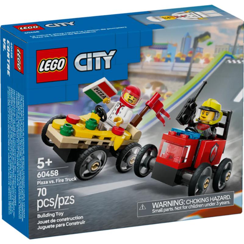 Lego City Coches de Carreras: Pizza Vs Camión de Bomberos - Farmacias Arrocha