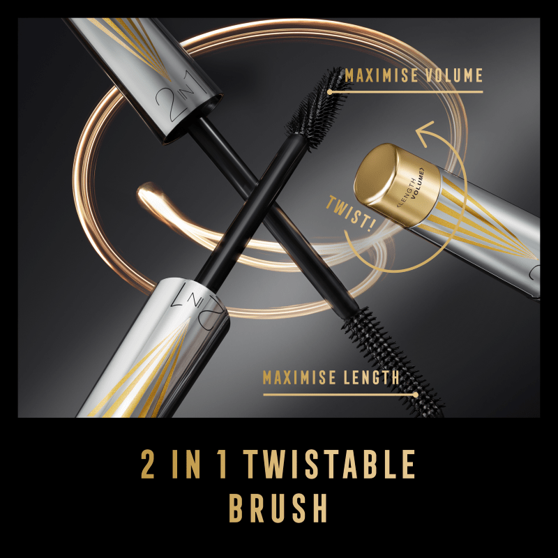 Max Factor Mascara Masterpiece 2 in1 Lash Wow Black - Farmacias Arrocha