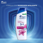 Shampoo Control Caspa Head & Shoulders Suave Y Manejable 2 En 1 375 ml + 180 ml Pack 2 Unidades - Farmacias Arrocha