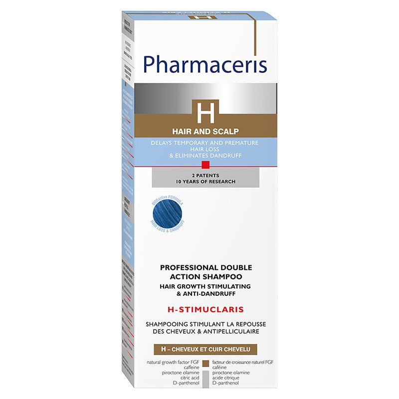 Pharmaceris H - Stimuclaris Champú doble acción crecimiento del cabello y anticaspa 250 ml - Farmacias Arrocha