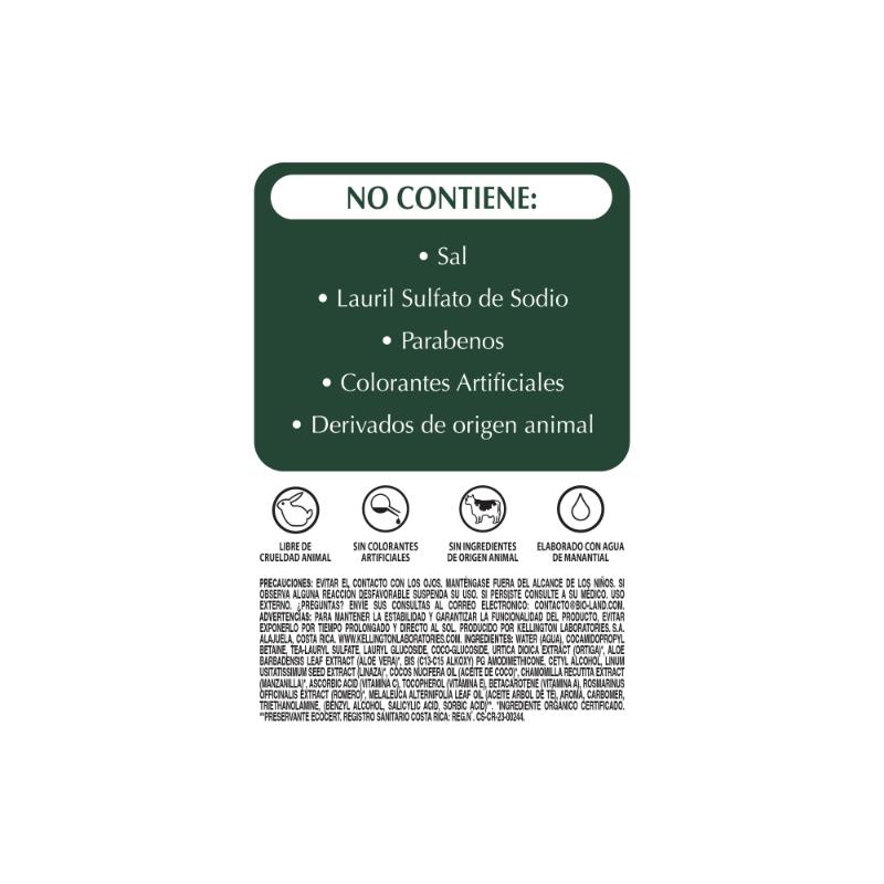 Bioland 2 En1 Ortiga Fortalecedor 400Ml - Farmacias Arrocha