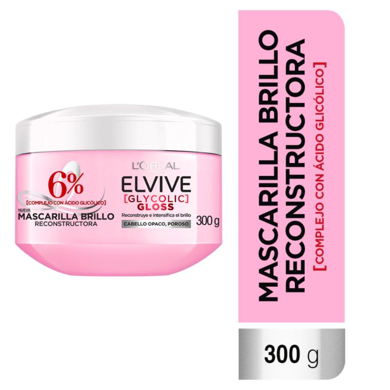 Mascarilla L'Oreal Paris Elvive Glycolic Gloss 300 G - Farmacias Arrocha