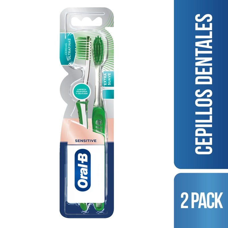 Cepillos de dientes Oral - B Sensitive Ultrafino extra suave 2 Unidades - Farmacias Arrocha