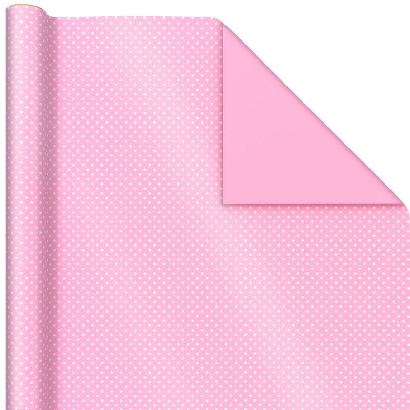 Hallmark Papel De Regalo Reversible Rosa Mini Puntos 20Ft² - Farmacias Arrocha