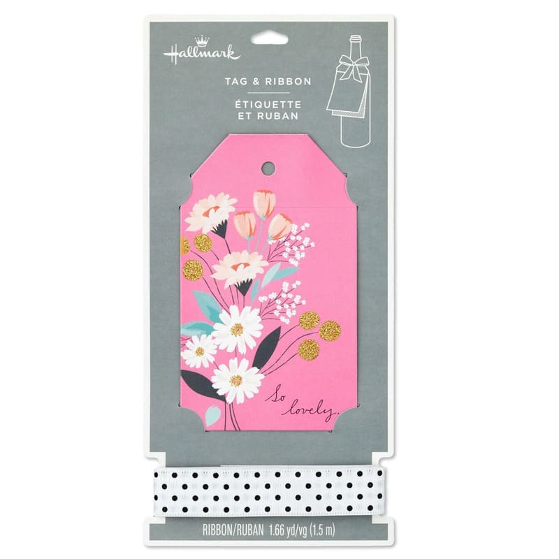 Hallmark Set Cinta Y Etiqueta De Regalo Diseño Floral Rosa - Farmacias Arrocha
