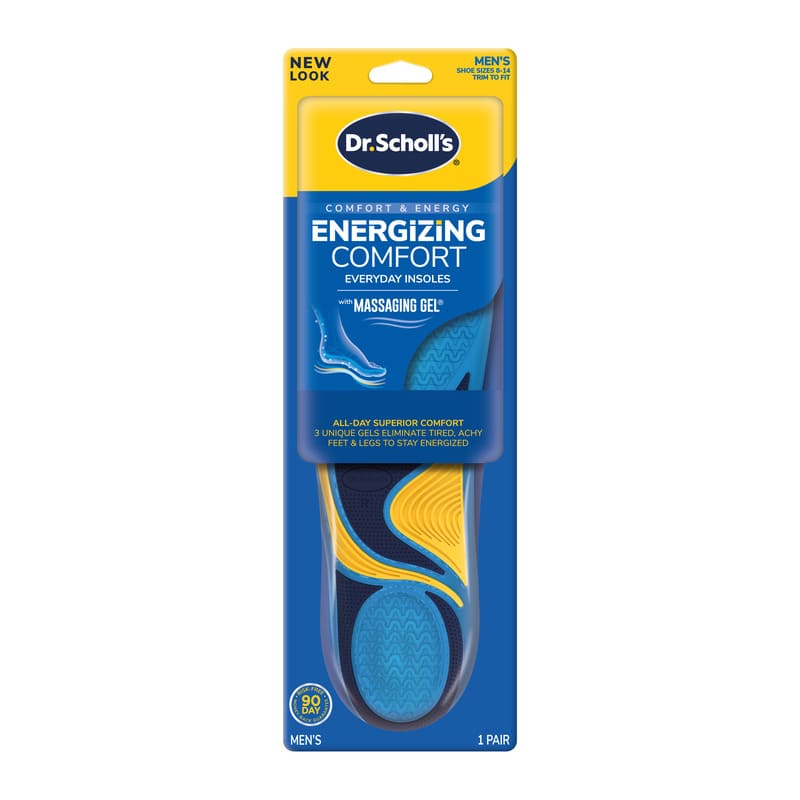 Dr. Scholl'S Energizing Comfort With Massaging Gel Insoles Men - Farmacias Arrocha