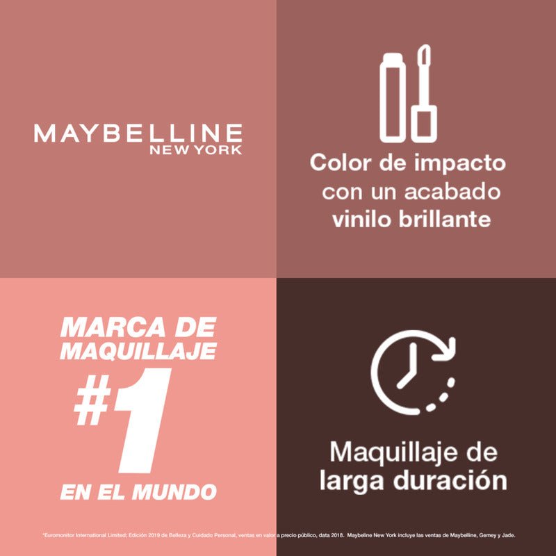Labial Líquido Maybelline Ny Vinyl Ink Nudes - Farmacias Arrocha
