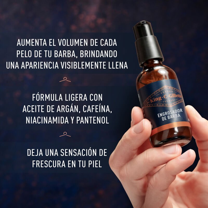 Serum Engrosador de barba King C. Gillette, 50ml - Farmacias Arrocha