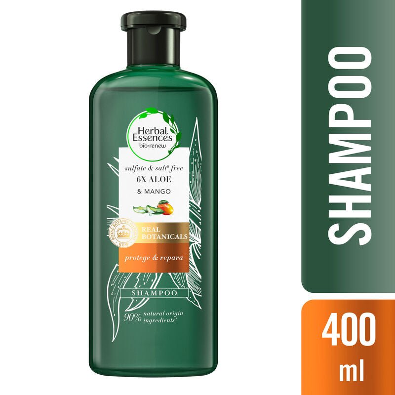 Shampoo Herbal Essences Bio:renew 6x Aloe & Mango Protege & Repara 400 ml - Farmacias Arrocha