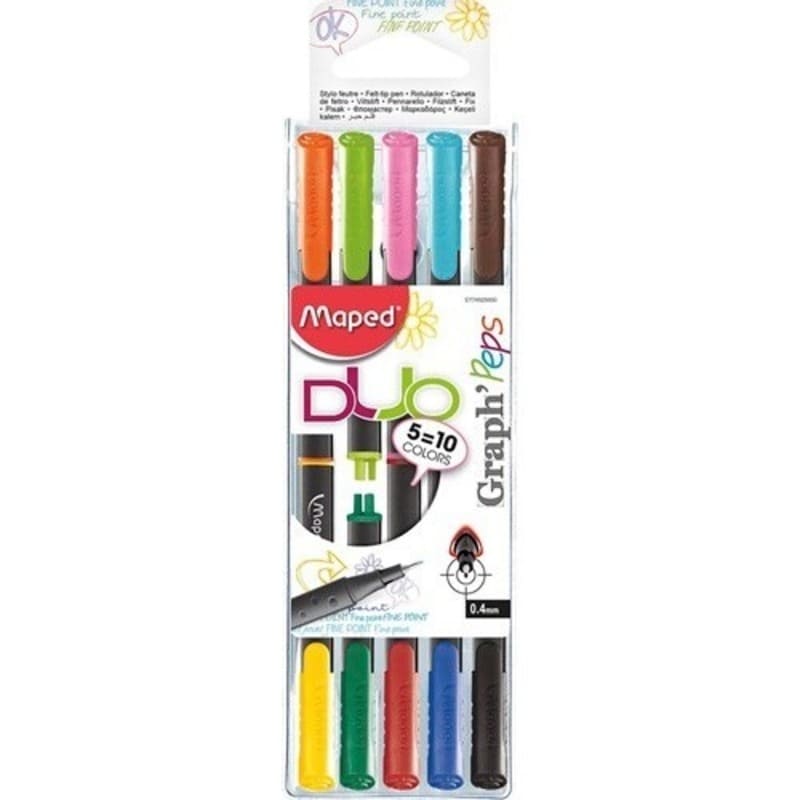 Maped Fineliner Graphpep Surt Duo 5Und - Farmacias Arrocha