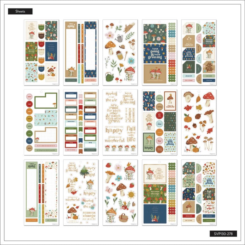 Happy Planner Woodland Seasons 30 Sheet Sticker Value Pack - Farmacias Arrocha