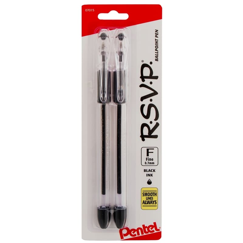 Pentel Boligrafo Rsvp En Blister 2 Piezas Negro - Farmacias Arrocha