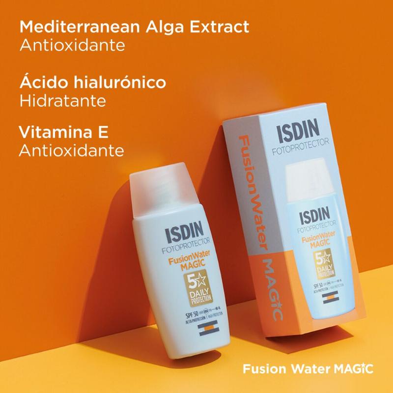 ISDIN Fotoprotector Fusion Water MAGIC Oil Control SPF50 50ML - Bloqueador solar facial ultraligero - Farmacias Arrocha