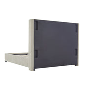 Cama tapizada con respaldar en lateral Taupe - Farmacias Arrocha
